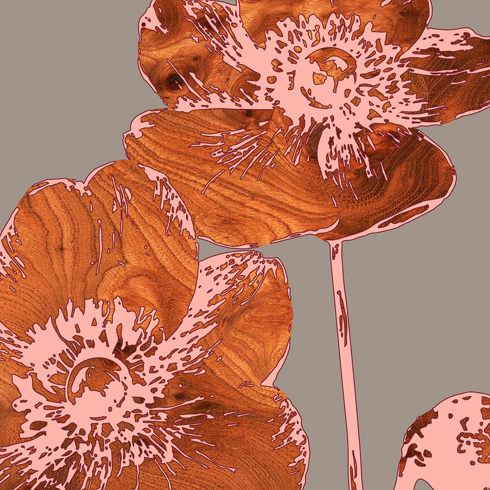 pink japanese anemone botanical wall art Print