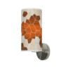 geode pattern printed shade column wall sconce