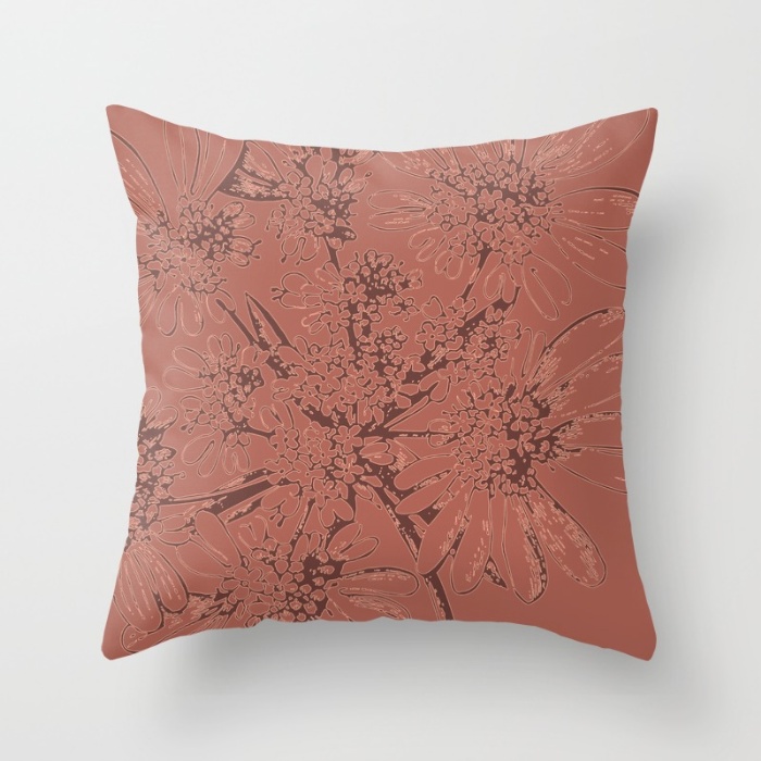 botanic 1 throw pillow