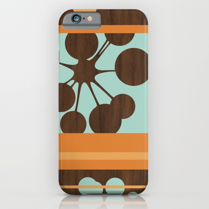 retro modern bubble pattern designer phone case