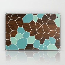 geode laptop and ipad skin in blue