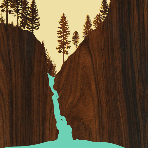 Twister Falls Nothwest waterfall wall Art Print