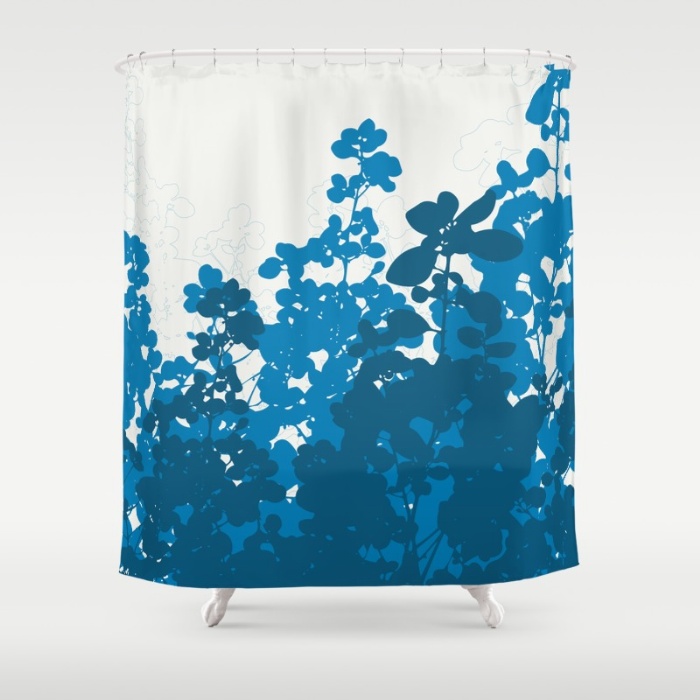blue meadow shower curtain