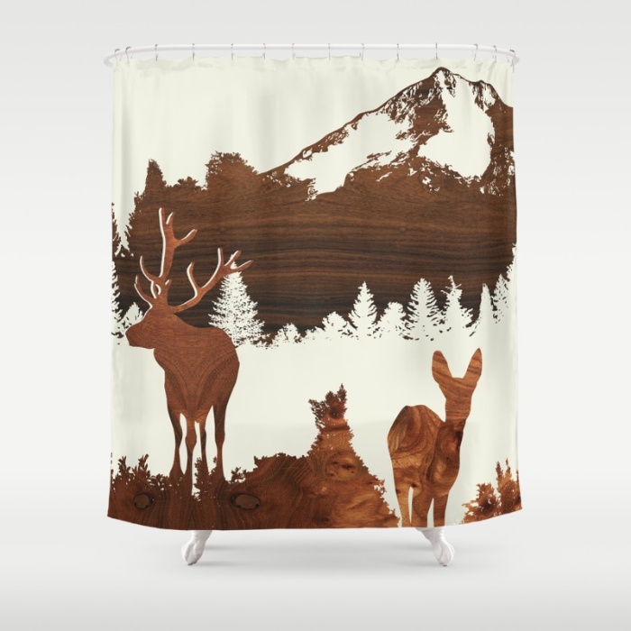 woodland shower curtain