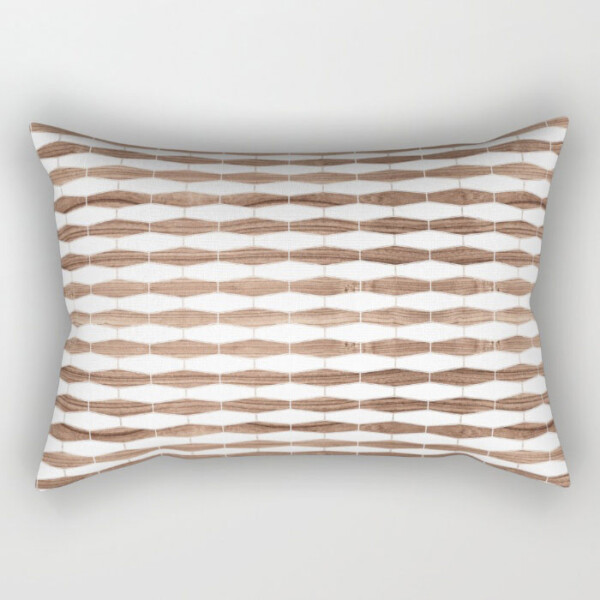 weave in walnut rectangular pillow