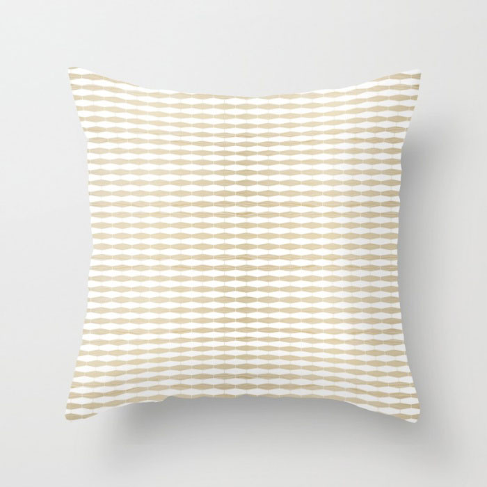 weave in white oak throw pillow