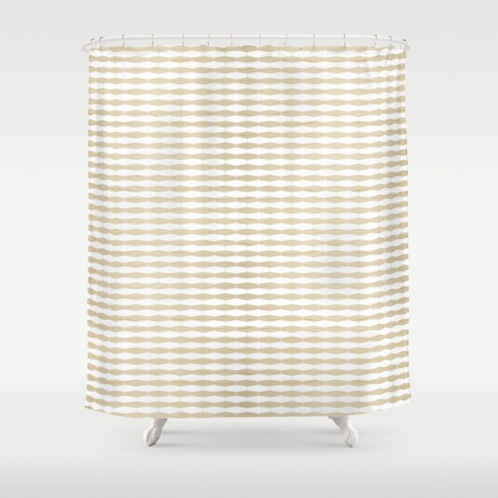 weave white oak shower curtain