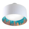 treescape printed shade nest drum pendant blue