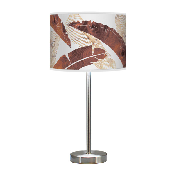 banana printed shade hudson table lamp wood