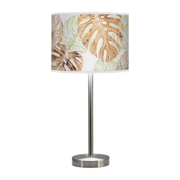 monstera printed shade hudson table lamp green