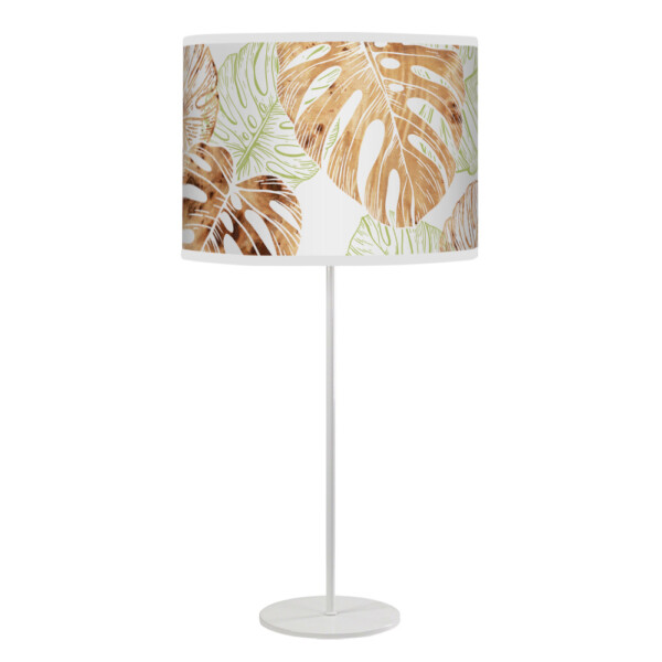 monstera printed shade white tyler table green