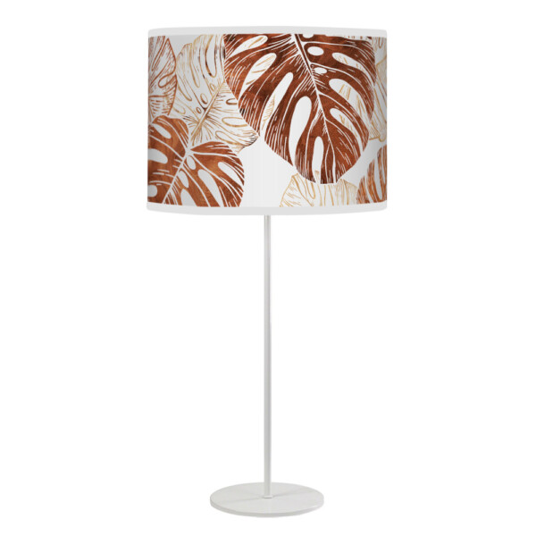 monstera printed shade white tyler table wood