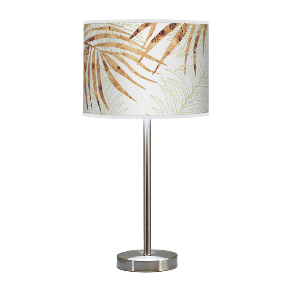 palm printed shade hudson table lamp green