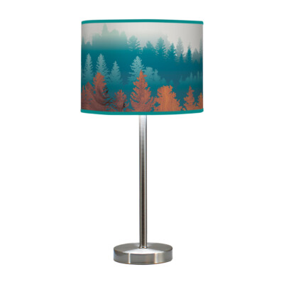 treescape printed shade hudson table lamp blue