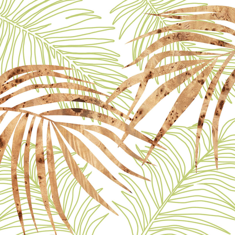 palm green wall Art Print