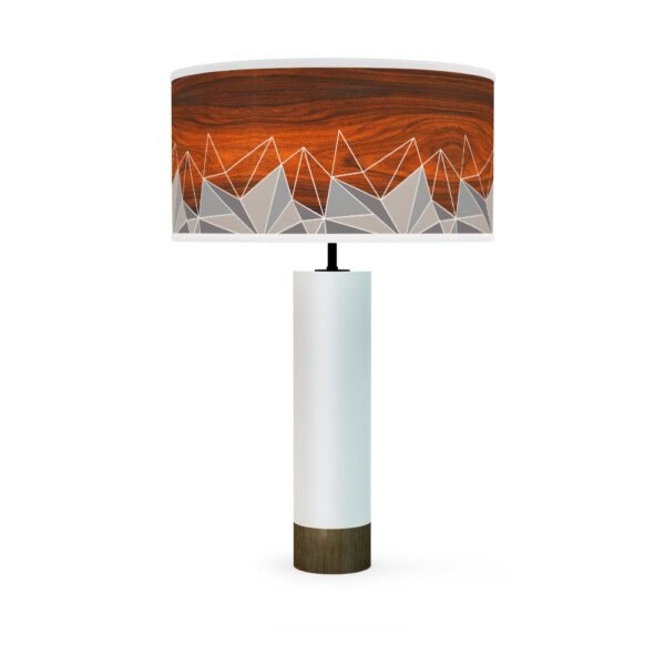 facet printed shade thad table lamp grey white