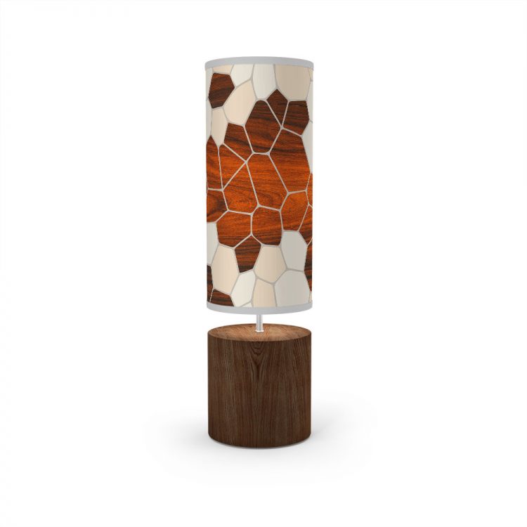 geode cream column table lamp