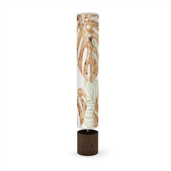 monstera green column floor lamp