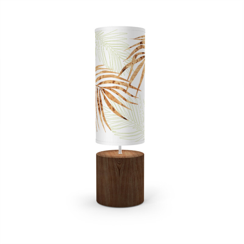 palm green column table lamp
