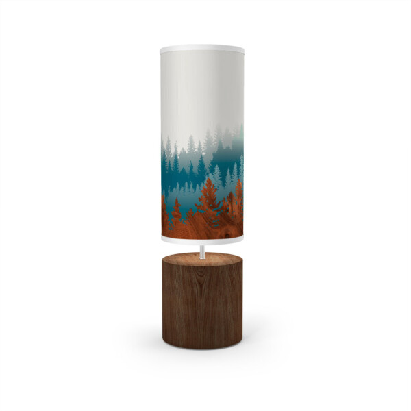 treescape blue column table lamp