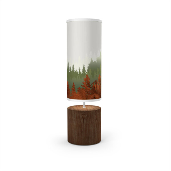 treescape green column table lamp