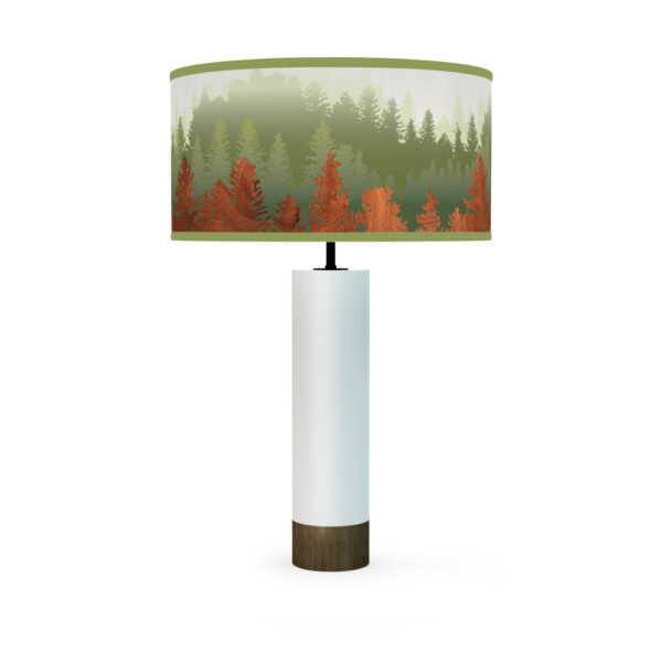 treescape printed shade thad table lamp green white