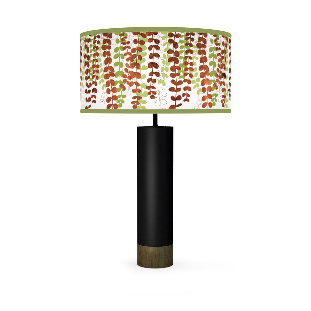 vine printed shade thad table lamp fixture jefdesigns