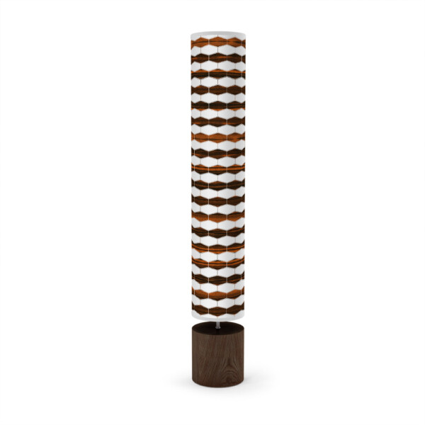 weave ebony column floor lamp