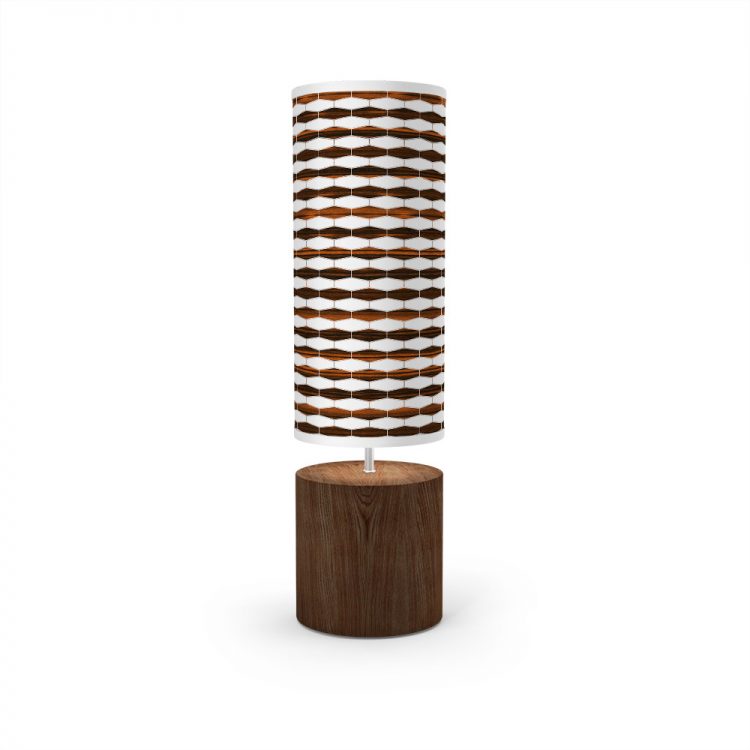 weave ebony column table lamp