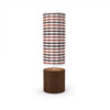 weave rosewood column table lamp