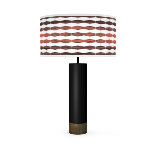 weave printed shade thad table lamp rosewood black