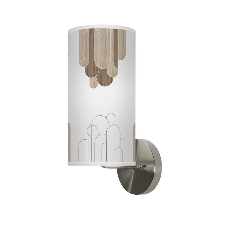 arch pattern printed shade column wall sconce