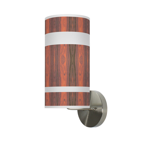 band printed shade column wall sconce