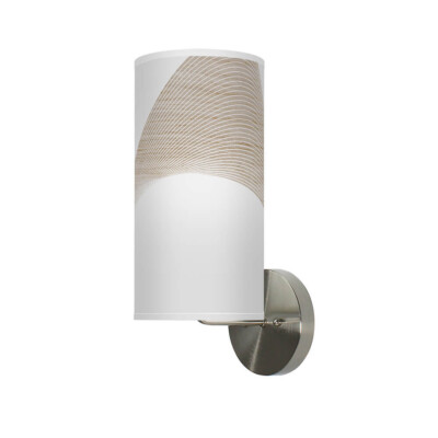wave pattern printed shade column wall sconce