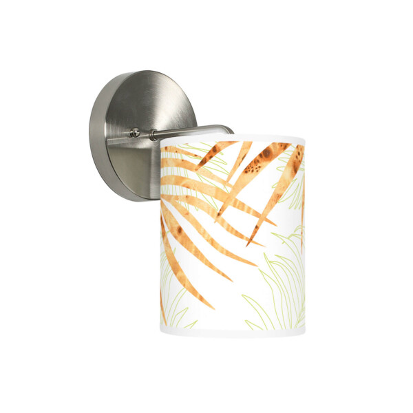 palm Printed Shade Small Column Sconce