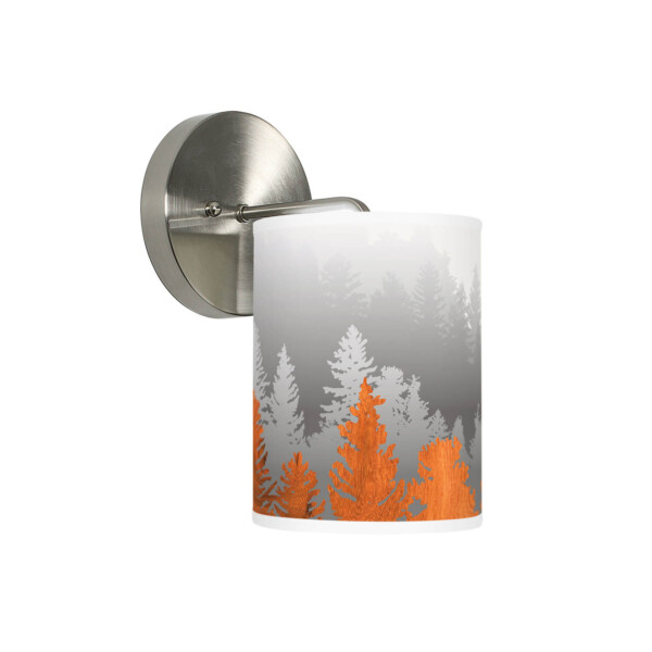 treescape Printed Shade Small Column Sconce