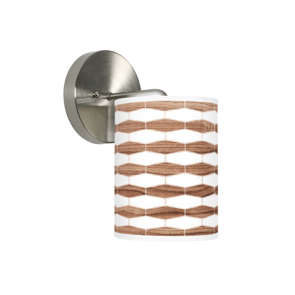 weave Printed Shade Small Column Sconce