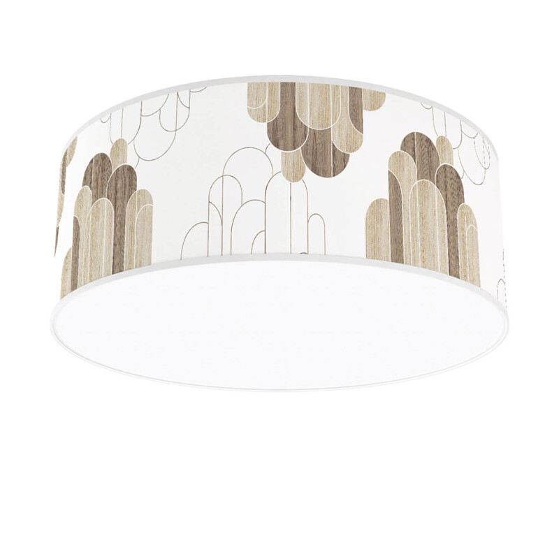 arch printed shade flushmount ceiling lamp