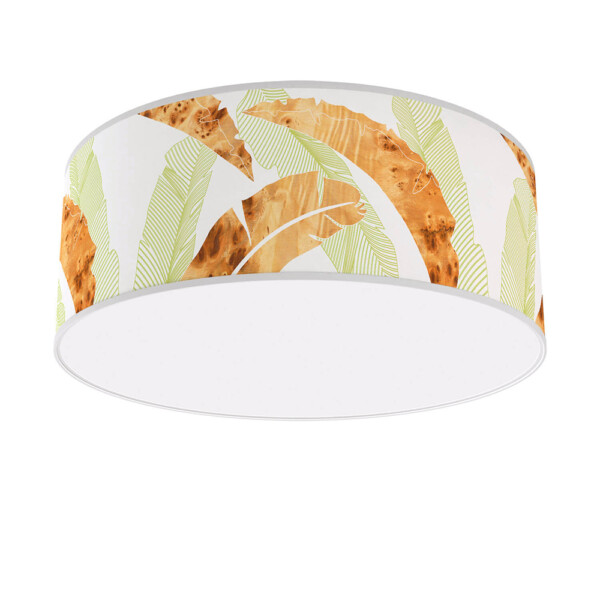banana printed shade flushmount ceiling lamp