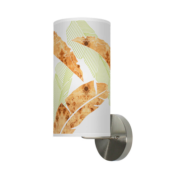 banana pattern printed shade column wall sconce