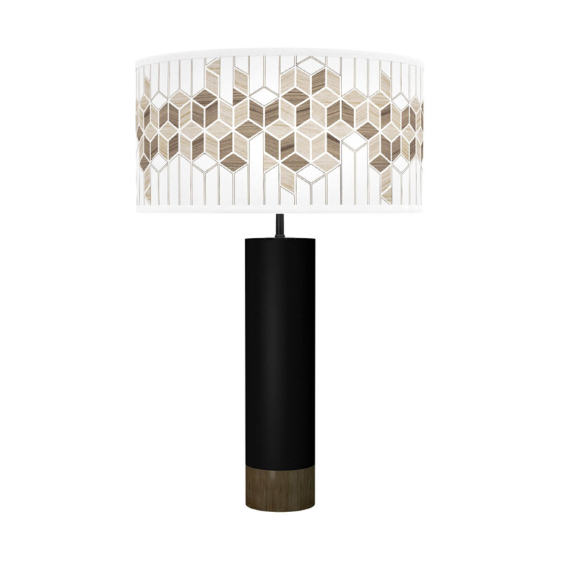 cube printed shade thad table lamp fixture