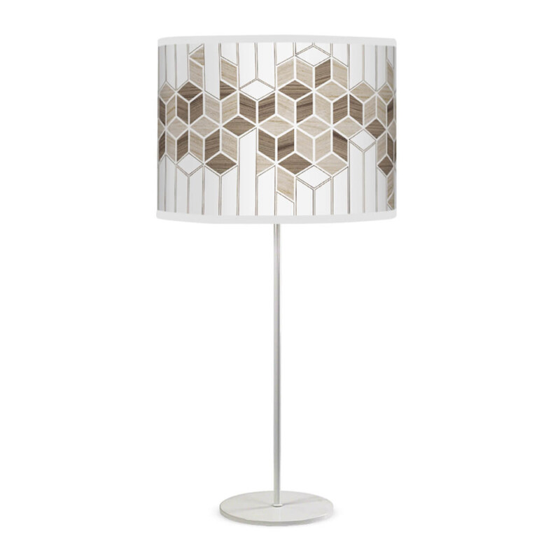 cube printed shade white tyler table lamp
