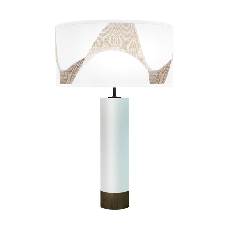 wave printed shade thad table lamp fixture