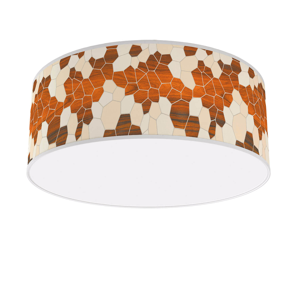 Geode Printed Shade Flushmount Ceiling Lamp Jefdesigns