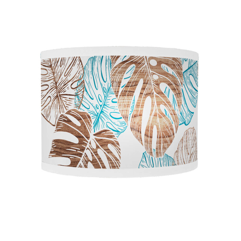 monstera Printed Shade Curve Sconce
