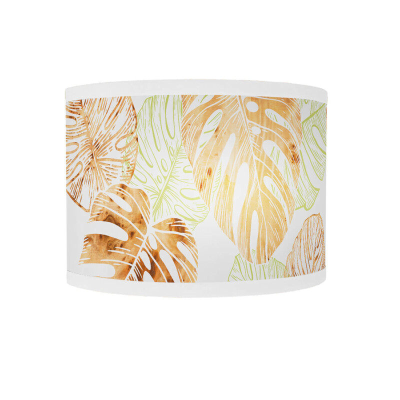 monstera Printed Shade Curve Sconce