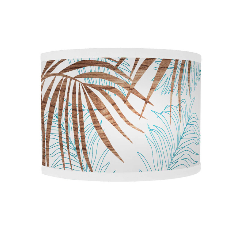 palm Printed Shade Curve Sconce