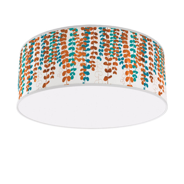 vine printed shade flushmount ceiling lamp