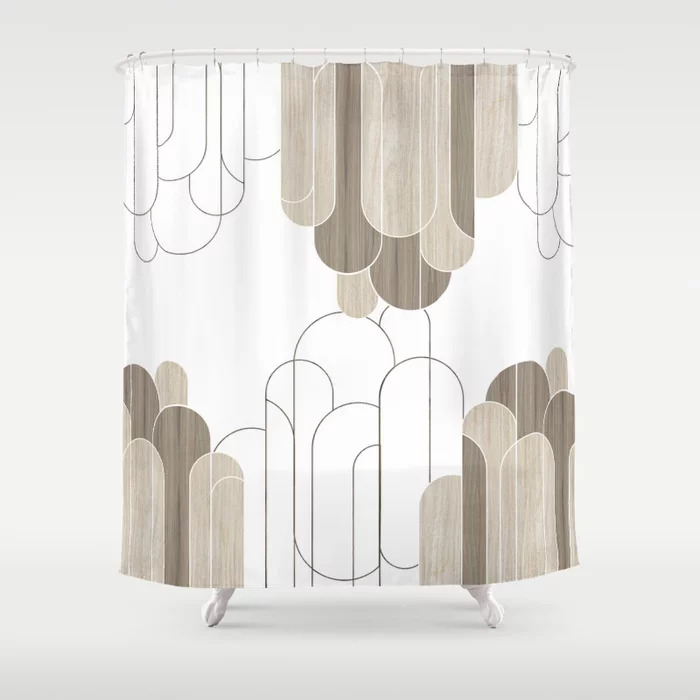 arch pattern modern shower curtain