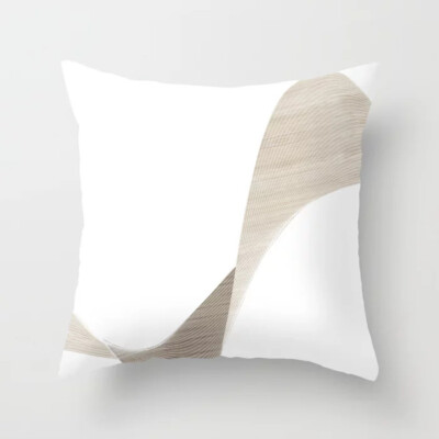wave in wood throw pillow